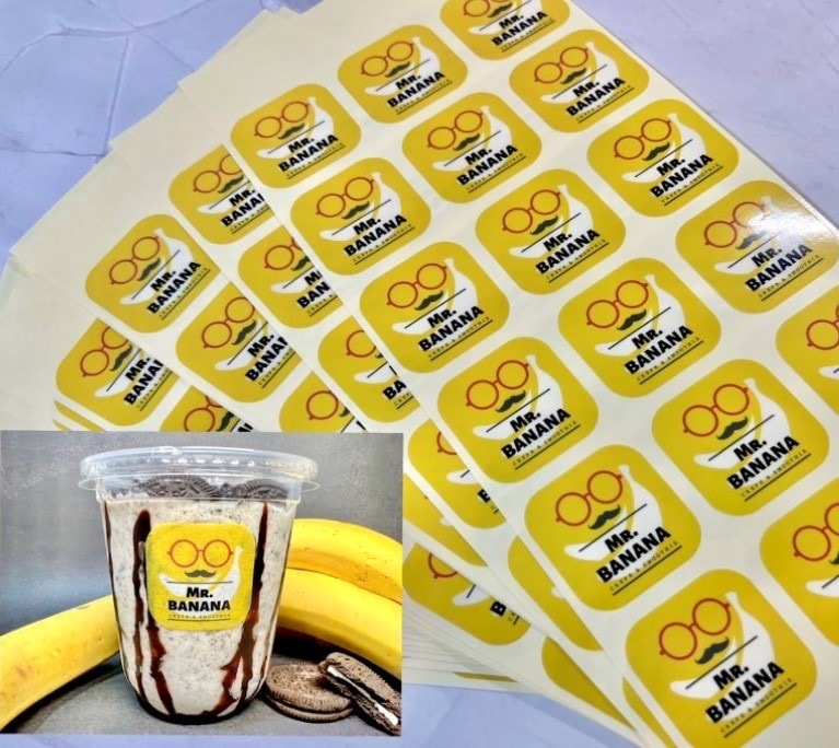 発送可！飲食店に特化した商品シールデザインします 耐水シート使用のためドリンクなどのカップにもご利用頂けます。 イメージ3