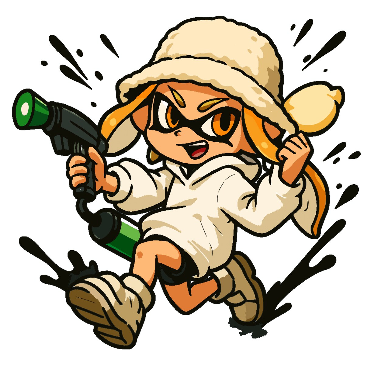 派手めポップなアイコン・待ち受け作成します 商標利用無料！スプラトゥーン風のかわいい派手めなアイコン作成 イメージ1