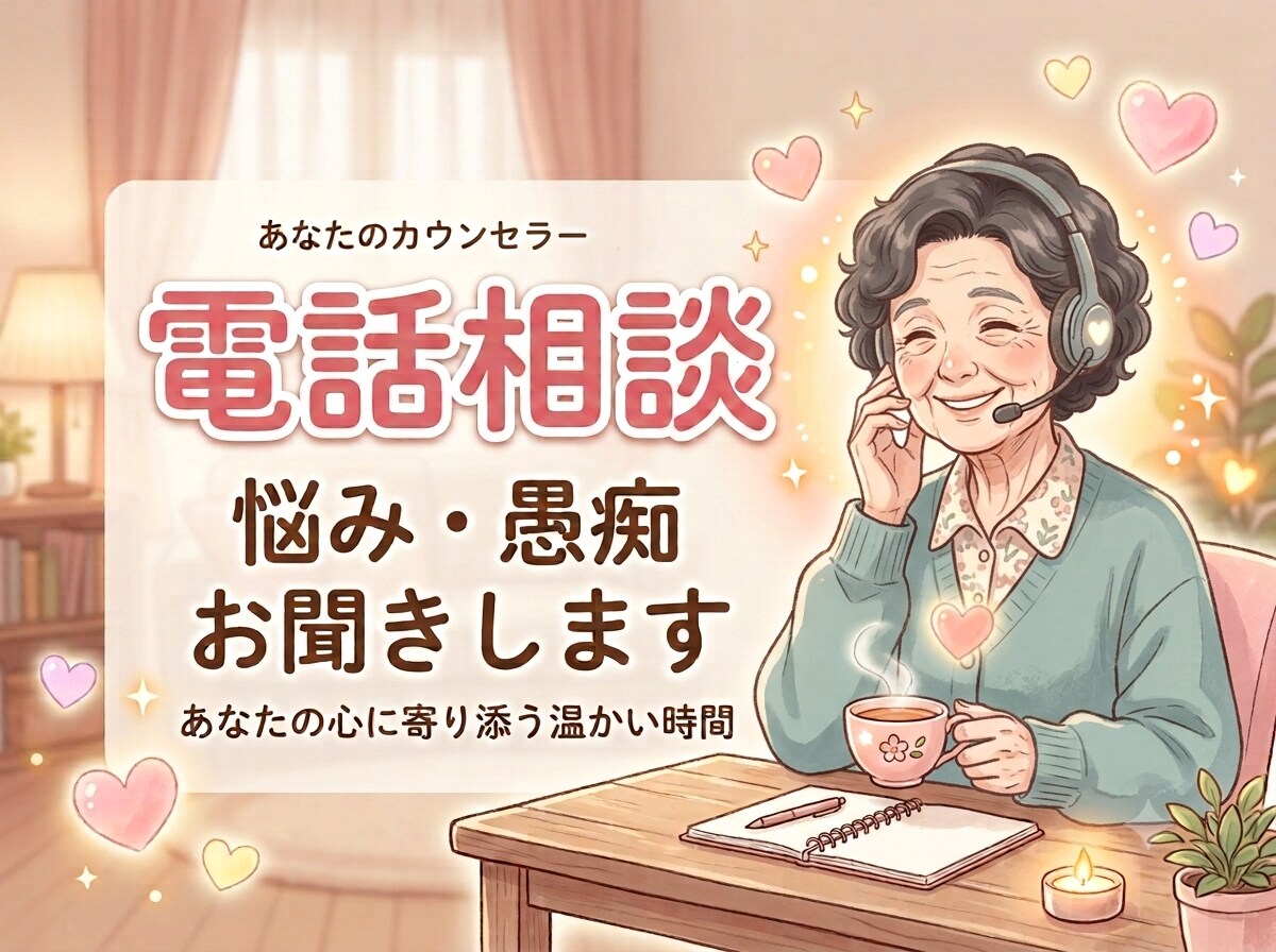 誰にも言えないお悩みや愚痴を否定せず優しく聴きます 誰にも言えない悩みや愚痴を優しく聴き心に寄り添います イメージ3