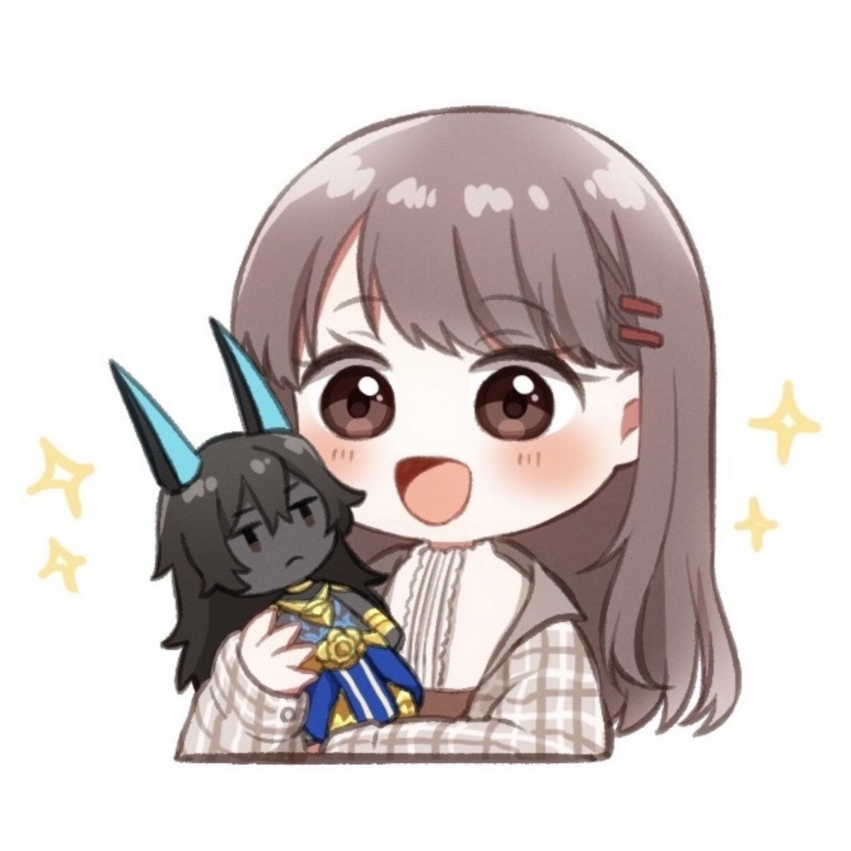 推しぬいをぎゅっと抱っこ♡アイコン制作致します 夢絵アイコン★あなたの推し様を可愛いぬいぐるみにしませんか？ イメージ2