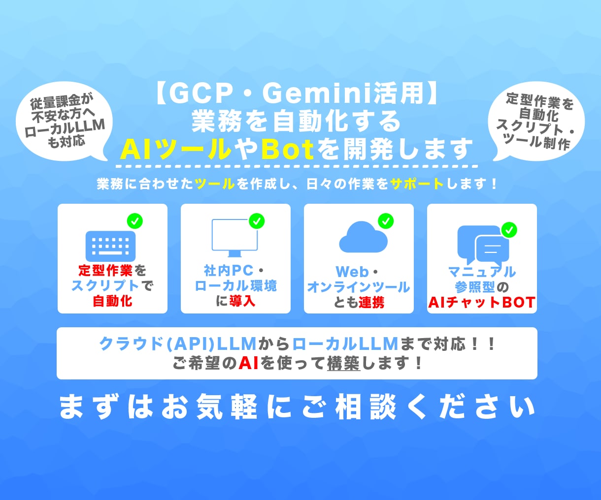 GCP×Geminiで業務自動化ツールを開発します 18年のWeb開発経験を活かしAIで自動化します イメージ1