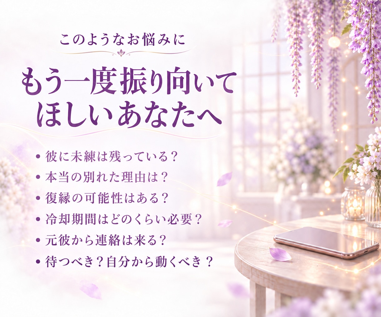 元彼との復縁の可能性｜二人を阻む原因を霊視します もう一度振り向いてほしい彼の気持ちと復縁の道を読み解きます イメージ2