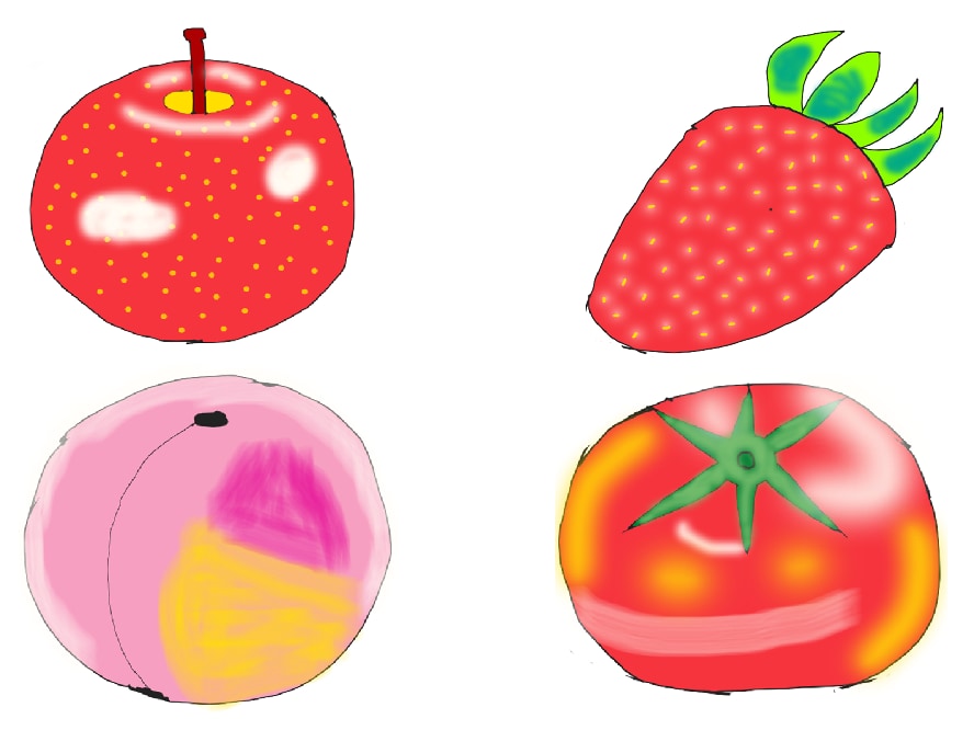 僕は色々な果物、野菜を描きます 色々な色の果物、野菜をご提供致します。 イメージ1