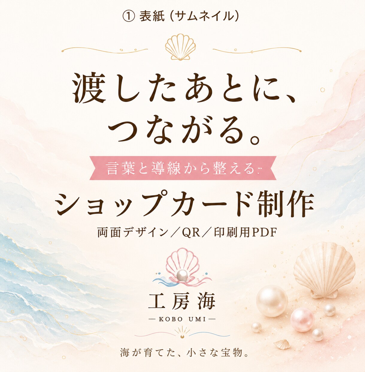 言葉と導線からショップカードを制作します 言葉と導線から、渡した後につながる一枚へ イメージ1