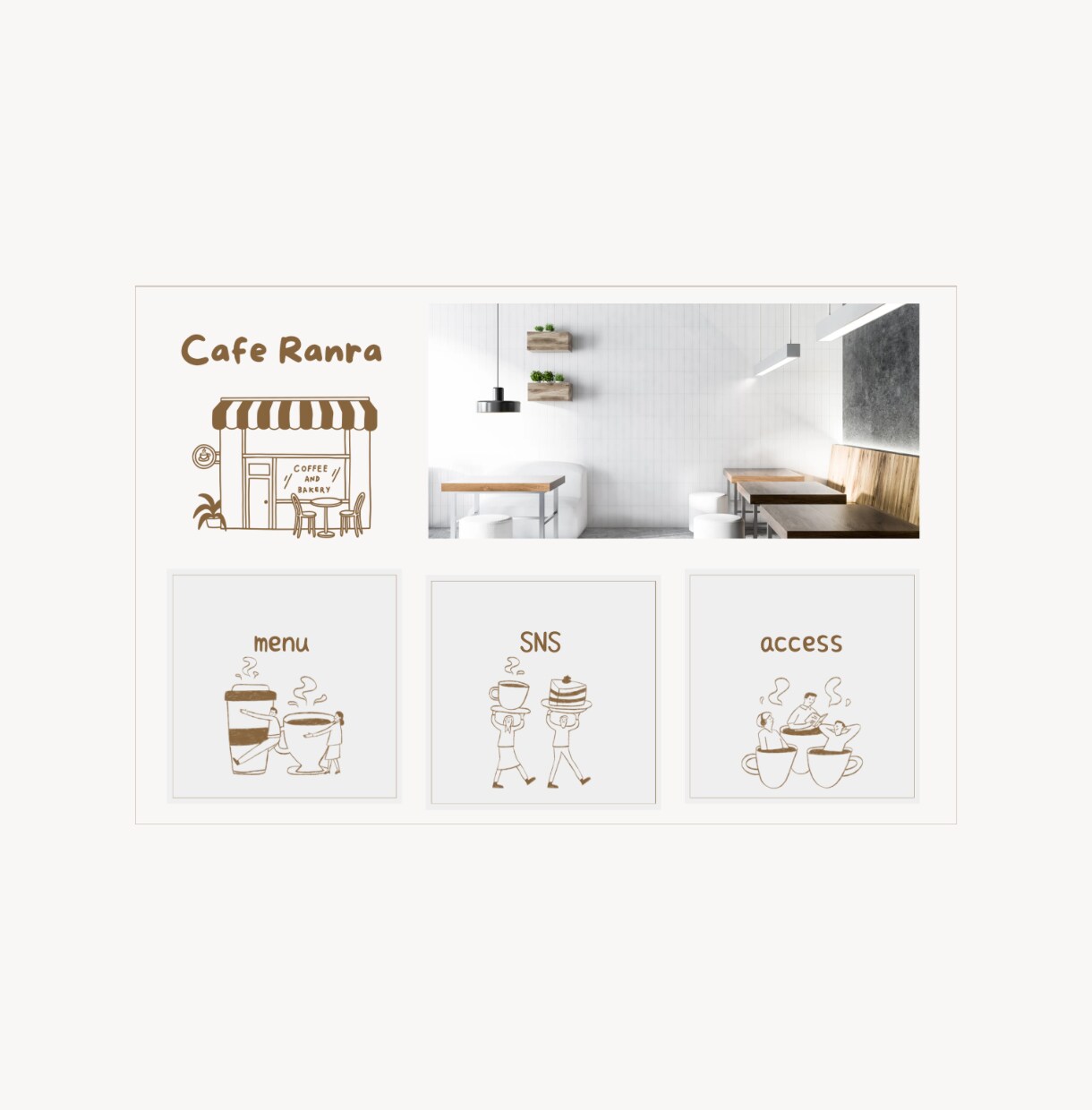 カフェ、飲食店向けLINEリッチメニュー作成します 見ていて疲れず、やさしく伝わるデザインのリッチメニューを！ イメージ3