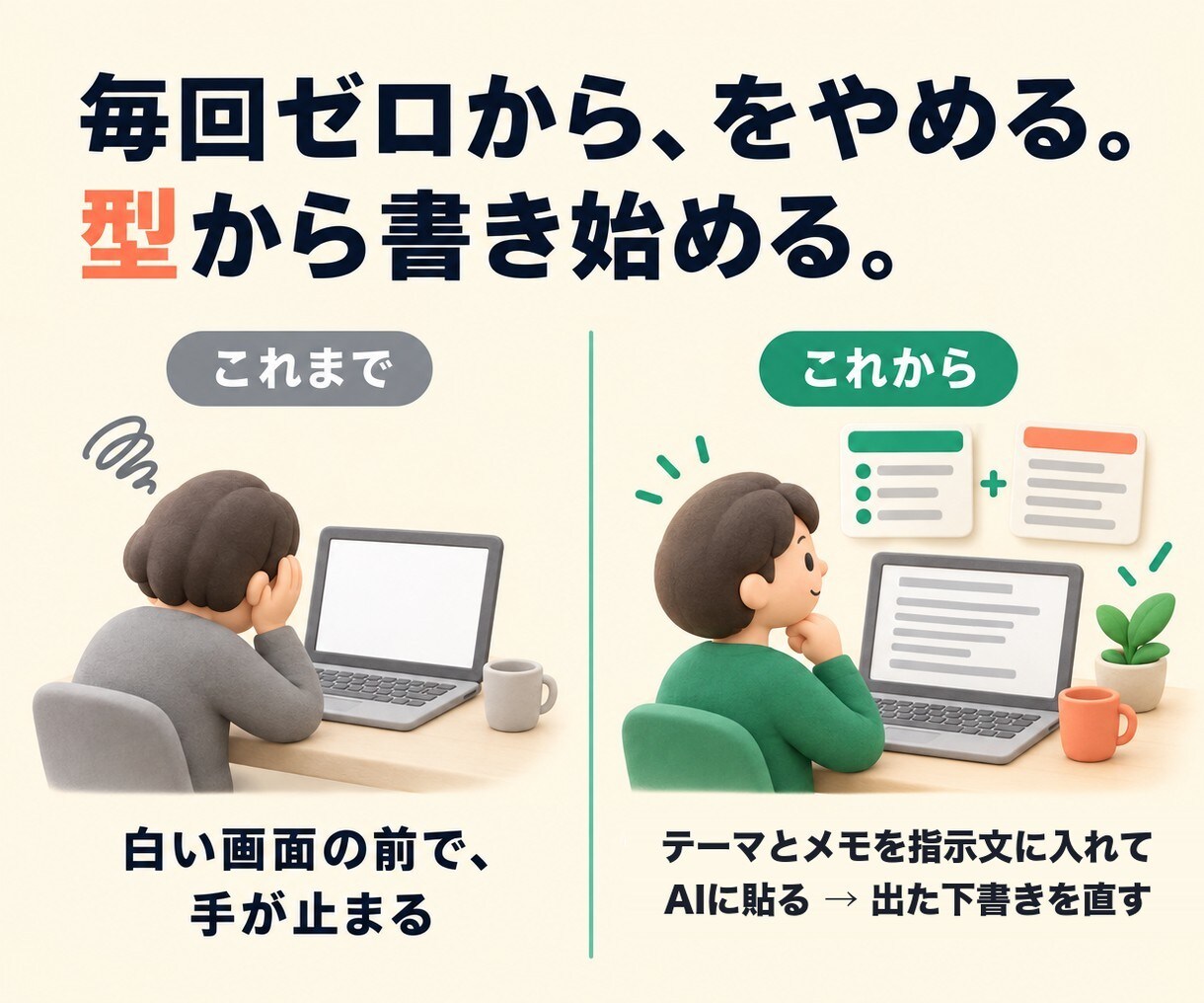 noteの記事づくりを、AIで仕組み化します 週6本のnoteを仕組みで続ける相談員が、型ごと渡します イメージ3