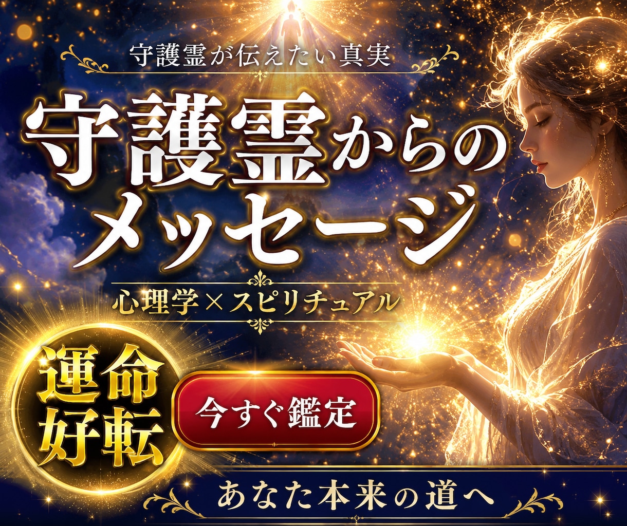 守護霊の加護で負の連鎖を断ち、幸運の波に乗せます 心理学×霊視で心を浄化。自信が溢れ、運気が巡りだす特別鑑定 イメージ1