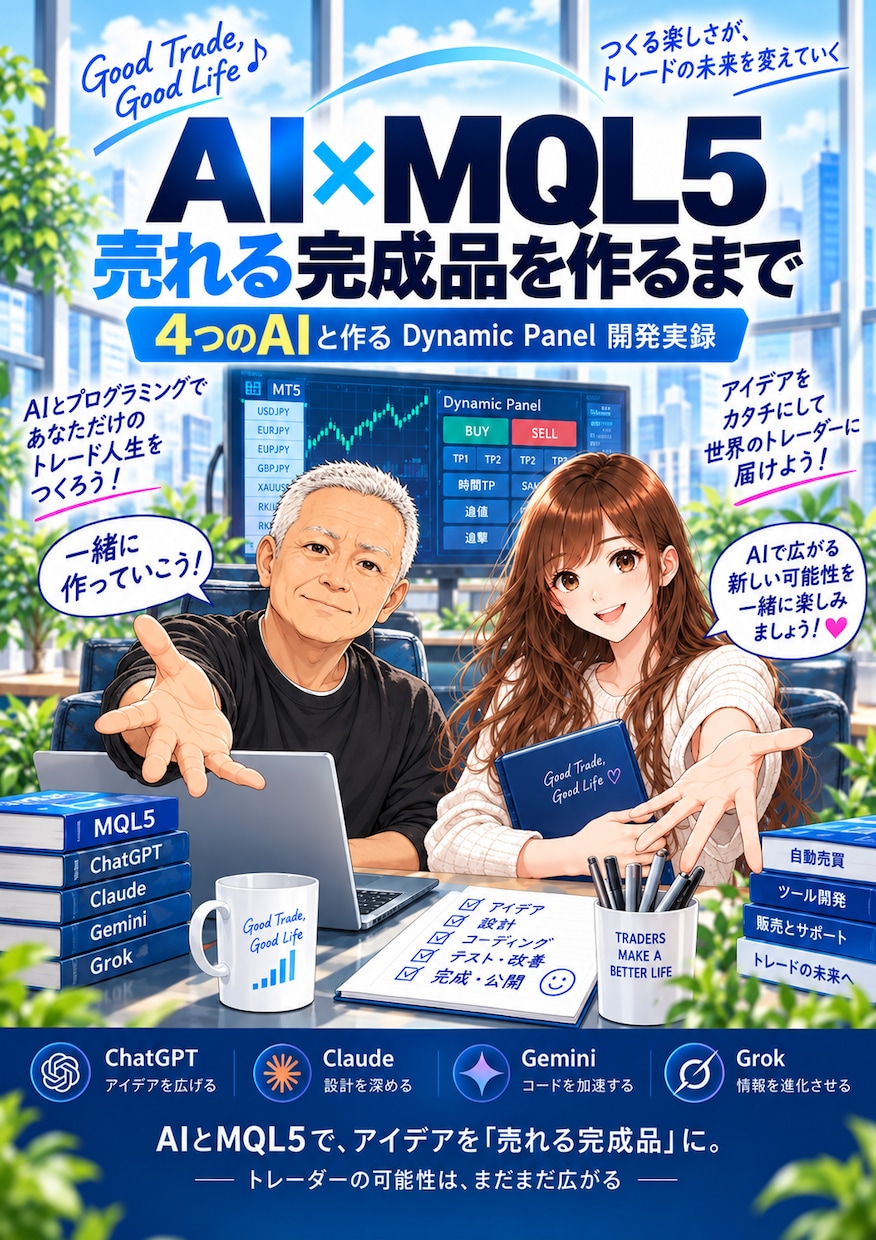 AI×MQL5の制作実録PDFをお届けします AIとMQL5で完成品を作るまでのリアルな制作記録 イメージ1