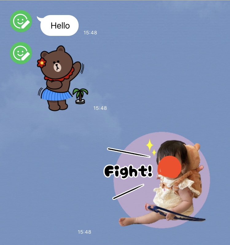 かわいいお子様のLINEスタンプ作ります シンプルなデザイン、くすみカラーが得意です！ イメージ4