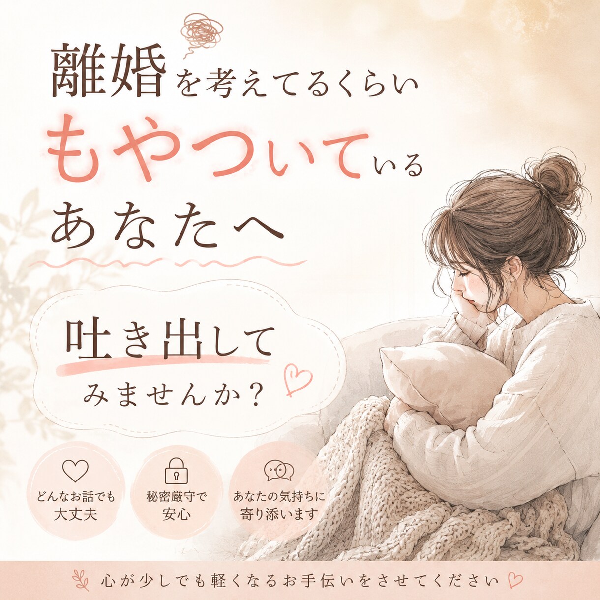 誰にも言えない気持ち、伺います コンパニオン歴２０年❤︎気軽にお話しましょう♪ イメージ2