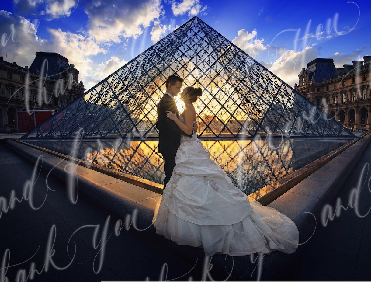 カリグラフィーで結婚式写真に素敵に文字入れします カリグラフィーを施して更に素敵な1枚に^ ^結婚式準備等 イメージ6