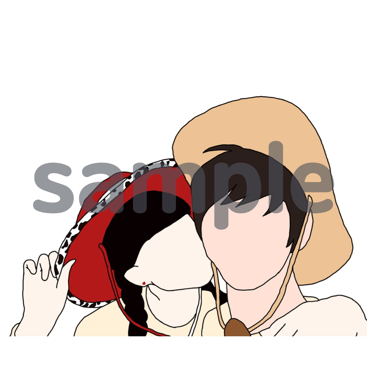 最短1日☆おしゃれで目を惹く線画イラスト描きます ☺︎LINEなどのSNSにおすすめ☺︎ イメージ2