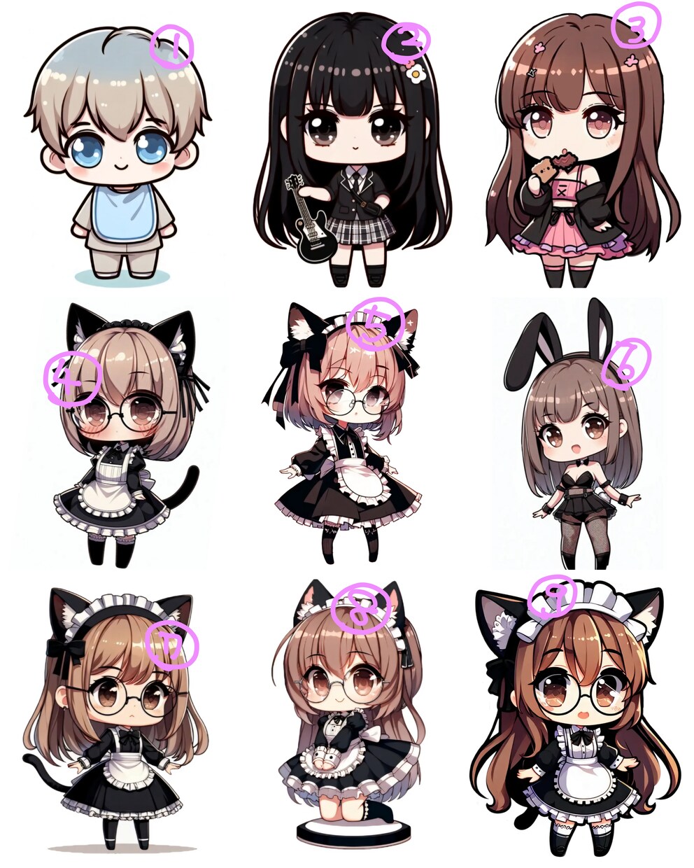タイムセール 可愛いキャラクター制作します 【商標利用可】Vチューバーさんライバーさんから大人気❤ イメージ5