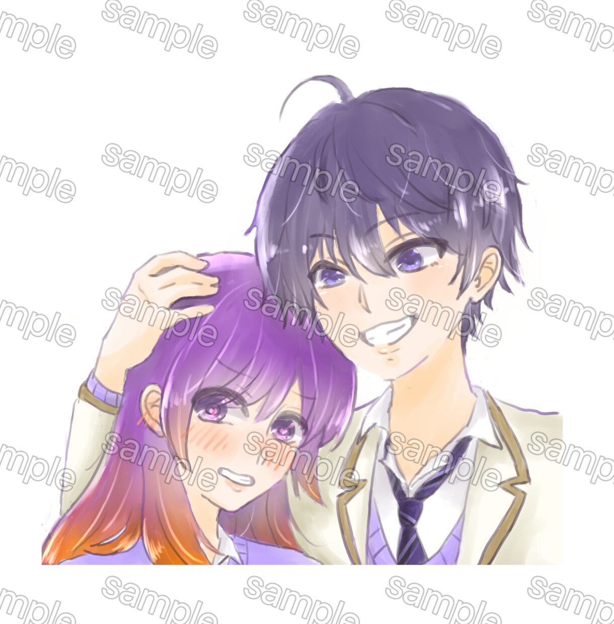 推しとイチャイチャ出来る夢絵アイコン描きます 画面から出てこない推しを隣に！！！ イメージ3