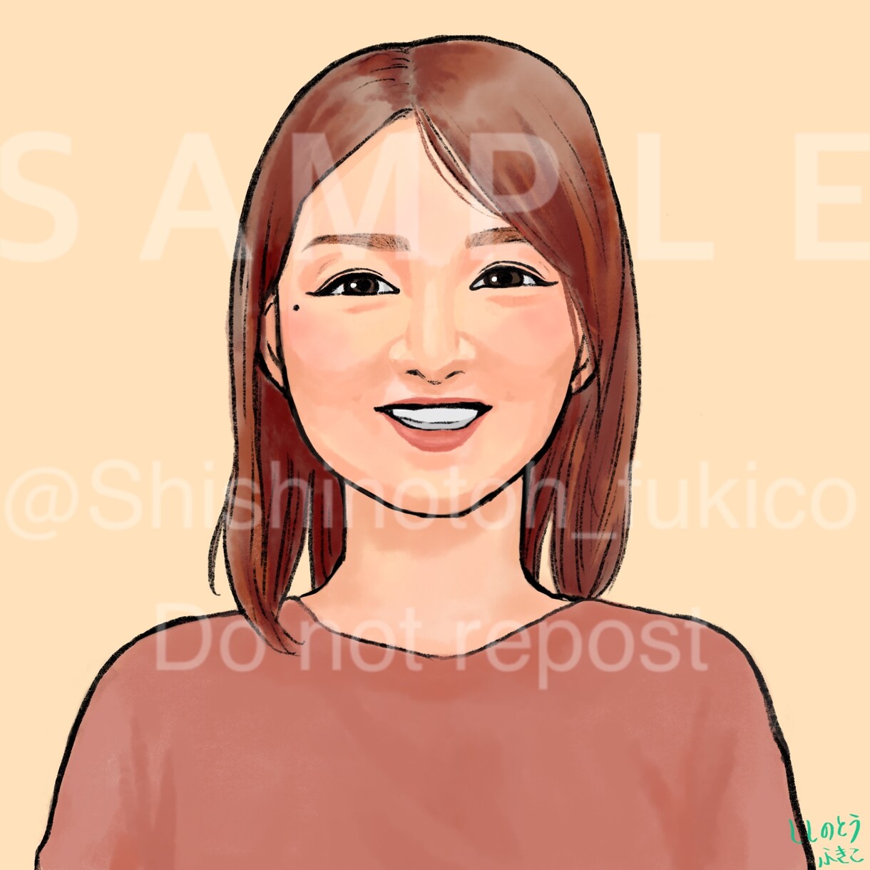8月31日まで！格安で似顔絵アイコン描きます お写真をリアルタッチで好印象おしゃれな色合いに！ イメージ2