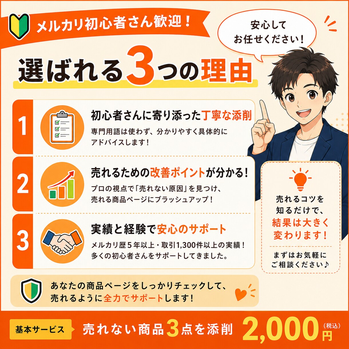 メルカリで売れない商品3点を添削します 写真・タイトル・説明文・価格をまとめて改善します イメージ3