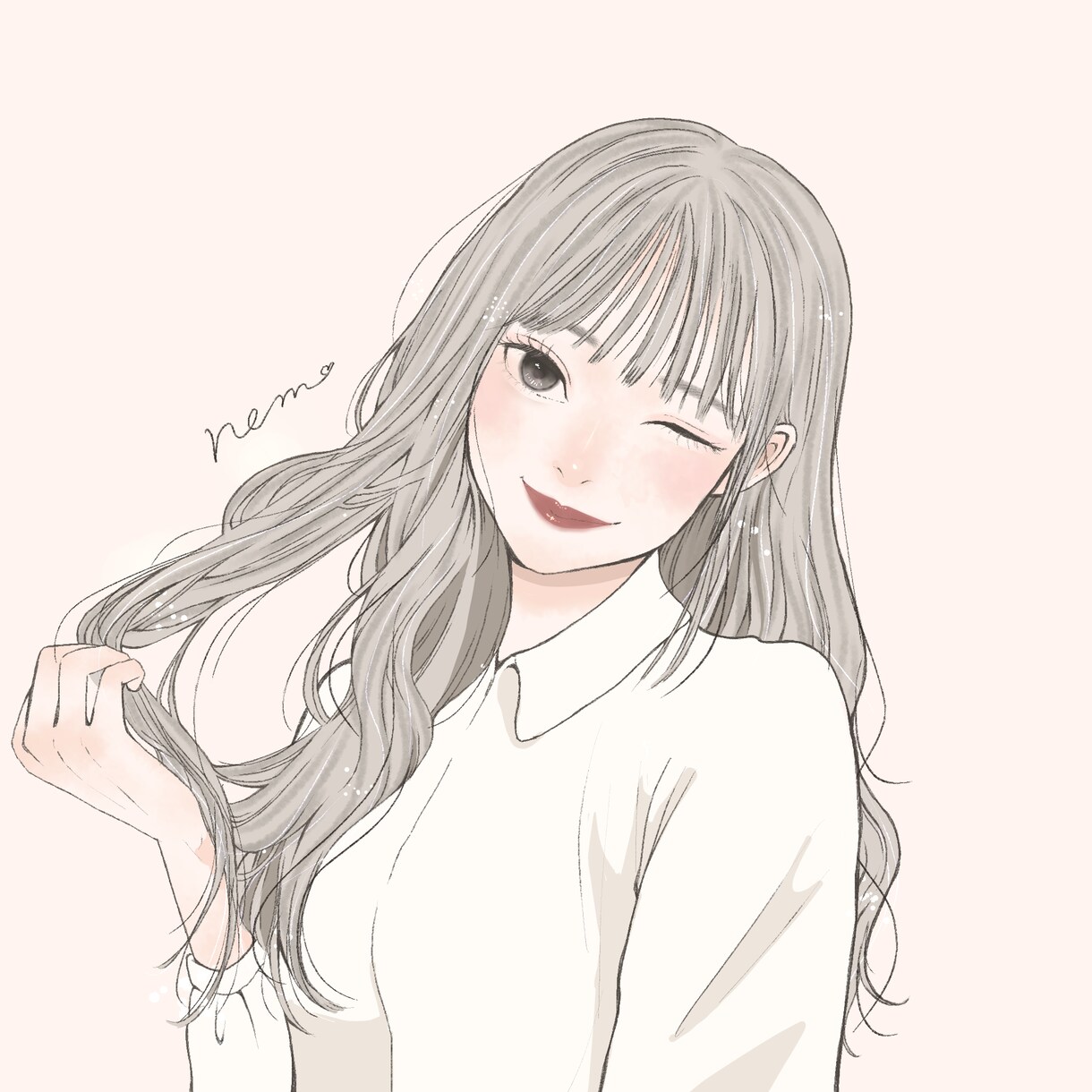繊細で大人可愛いこだわりのアイコン描きます 優しい色合いでオシャレなアイコンをお求めの方へ イメージ2