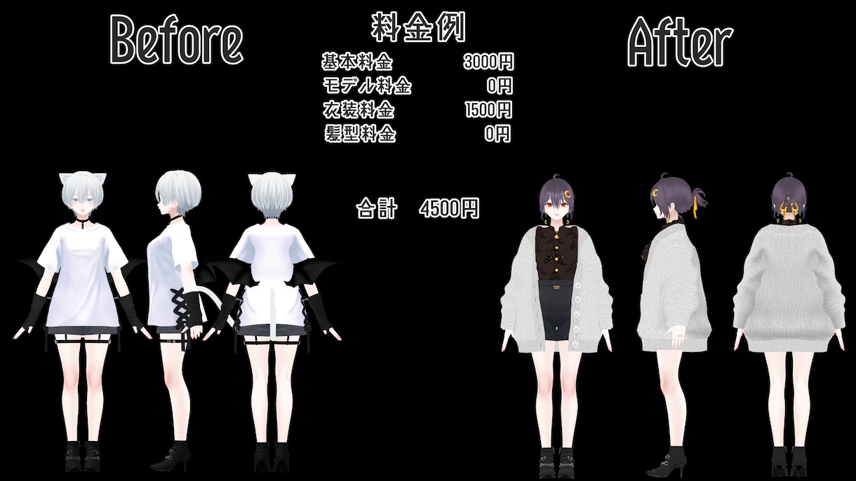 バーチャルキャスト向け改変・VRM化の代行します まずはお気軽にご相談ください。 イメージ8