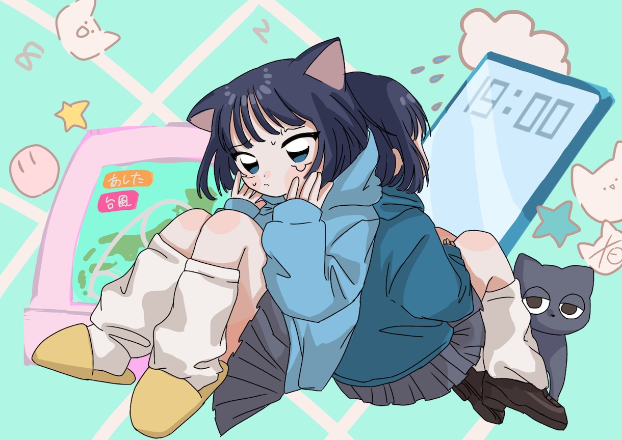 女の子のコテキャ、一枚絵をご提供致します どんなイラスト、デザインでもお任せ下さい！ イメージ7