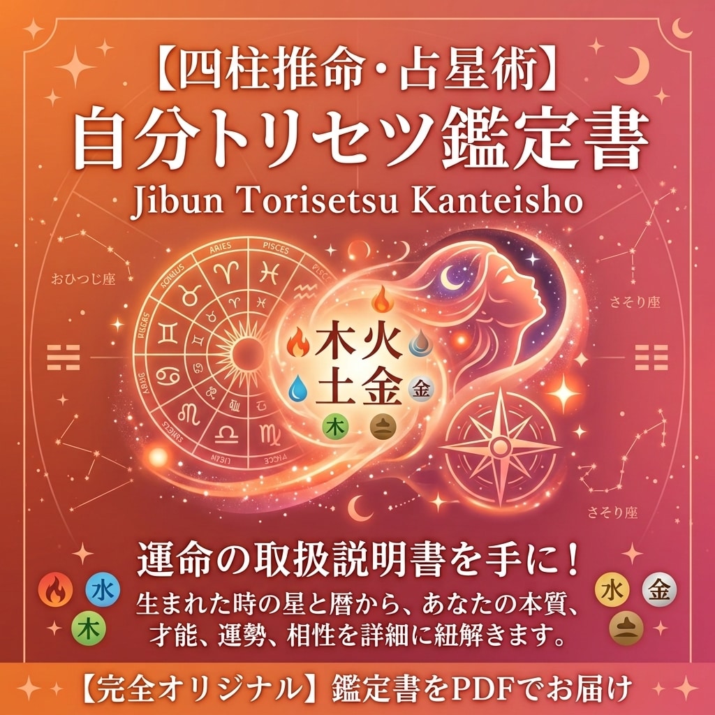 オリジナル取扱説明書作成します 自分の特性を知って、ご自身の開運表をお渡しします イメージ1