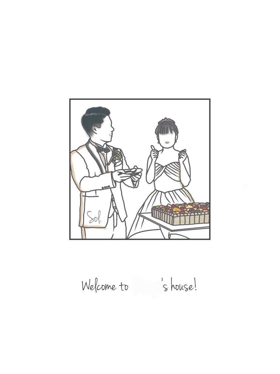 素敵な結婚式のお手伝いをします ウェディングイラスト 似顔絵 ウェルカムボード イメージ7