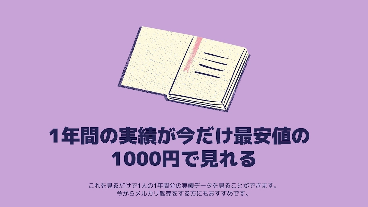 メルカリの実績エクセルデータ売ります メルカリで何を売ればいいのか分からない方は必見です イメージ2