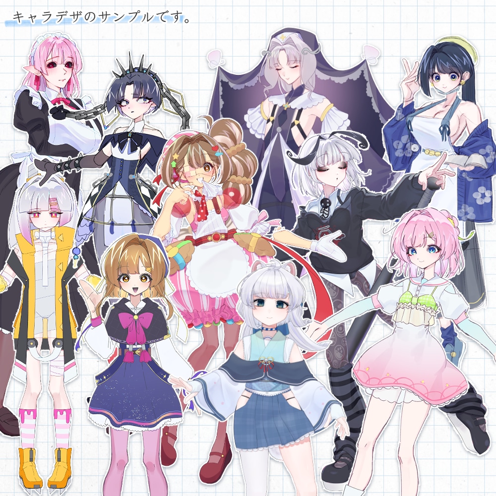 キャラデ~Live2Dまで！Vtuber制作します 難しいこと一切ナシ！価格もやりとりもお手軽なモデル制作 イメージ4