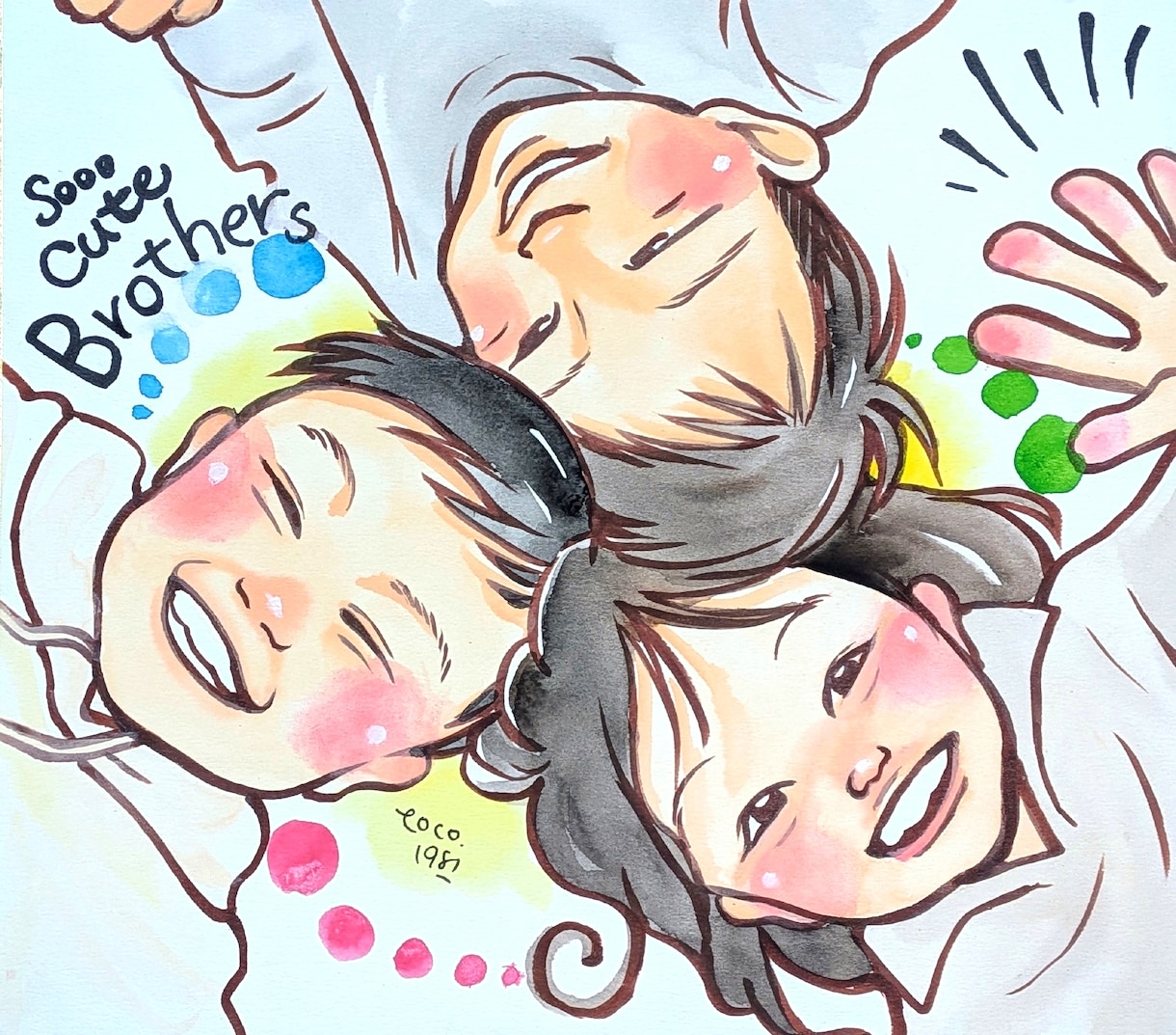 ポップな似顔絵お描きします デフォルメすぎない、リアルすぎない、可愛すぎる似顔絵♡ イメージ1