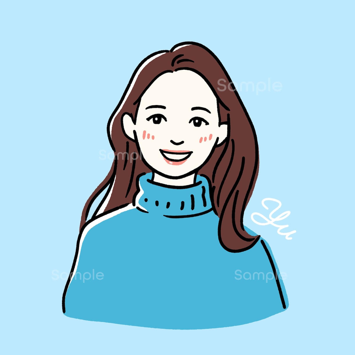 ゆるく可愛いアイコンイラスト作成いたします 【期間限定セール】♡おしゃれかわいい♡SNSやお仕事のにも♡ イメージ8