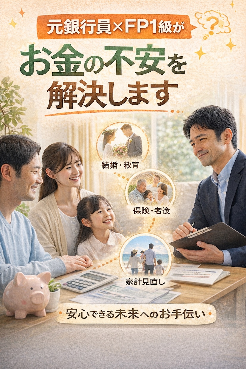 先着5名限定価格　オンラインFP診断します 銀行20年×FP1級｜住宅ﾛｰﾝ・資産運用をﾌﾟﾛ目線で診断 イメージ1