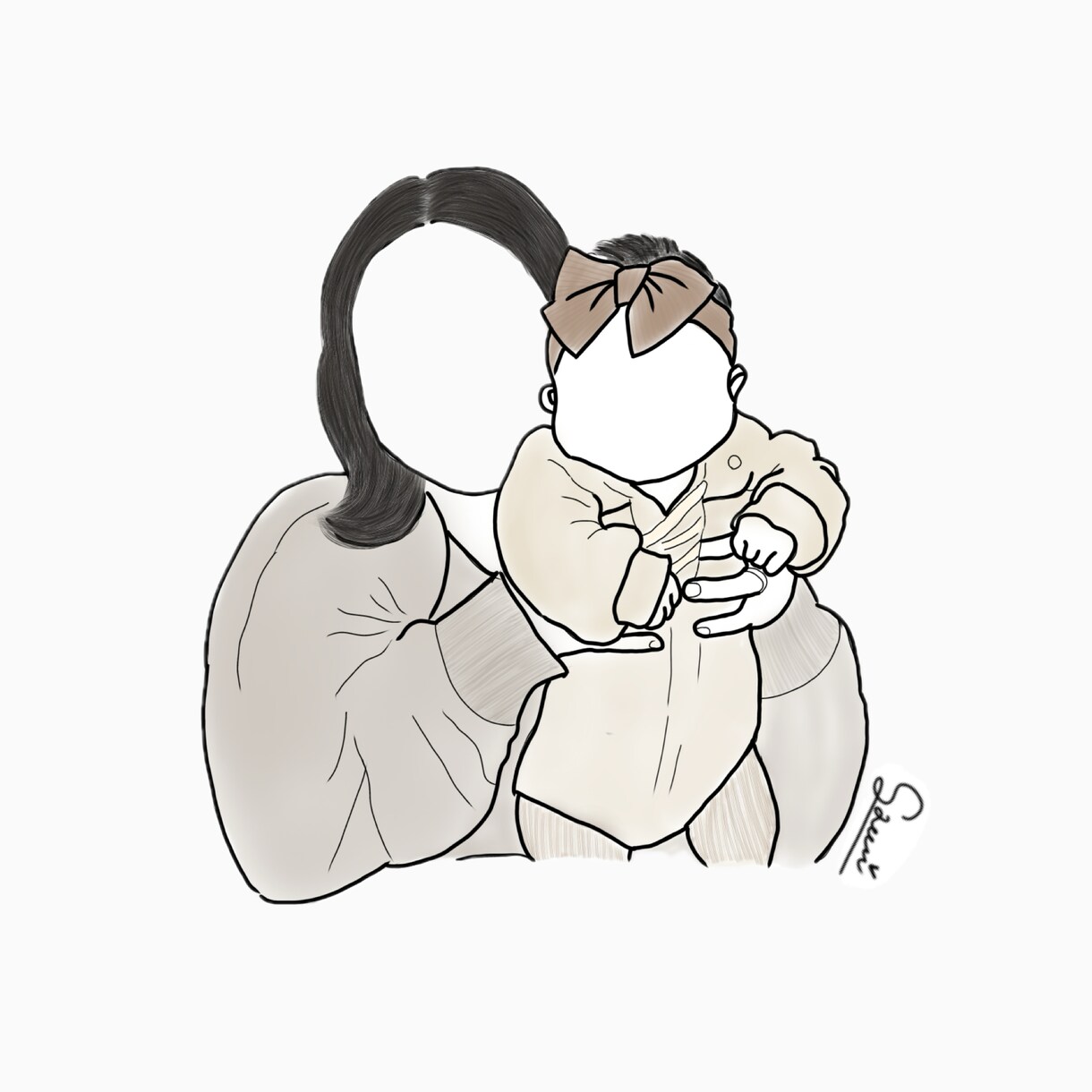 シンプルおしゃれな似顔絵アイコン描きます 【結婚式・SNS用に◎】思い出をイラストに残しませんか？♡ イメージ6