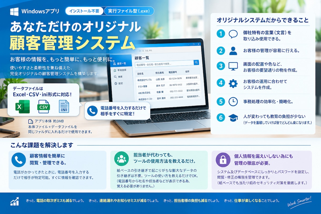 PythonとAIで顧客管理・業務自動化ます お客様の業務に合わせた自動化と機能拡張を実現します。 イメージ1