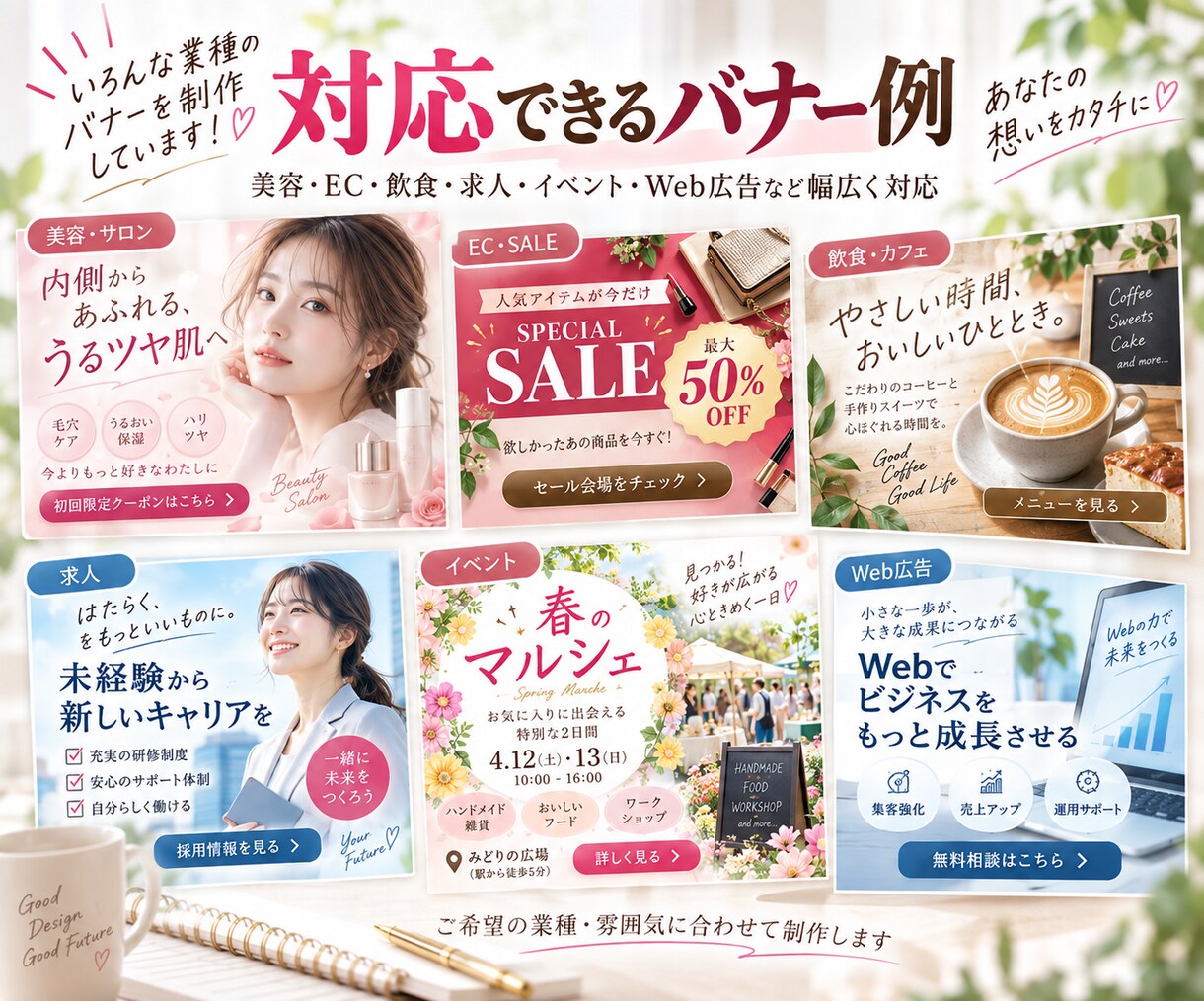 集客に強い広告バナーを制作します 反応率を意識した、売れる導線のバナーを制作します◎ イメージ3