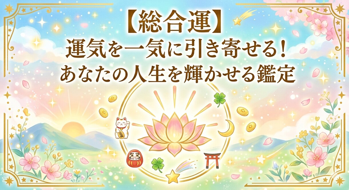 今年の運命を丸ごと鑑定します 今年のあなたの流れを全体的に読み解く総合鑑定です！ イメージ1