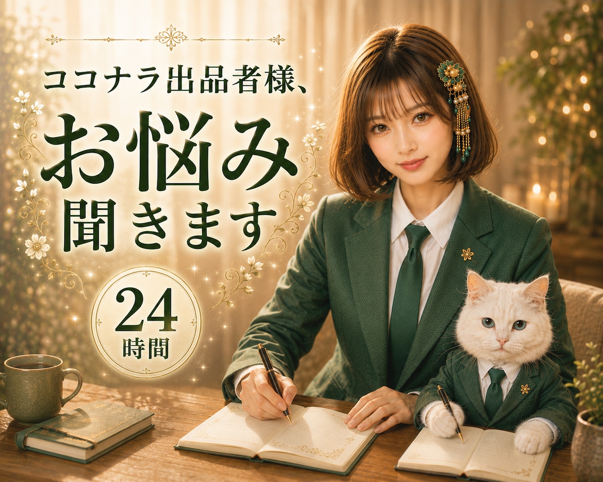 24時間ココナラ出品者様のお悩み聞きます 最初は不安だし分からないことだらけだよね。一緒に乗り越えよう イメージ1
