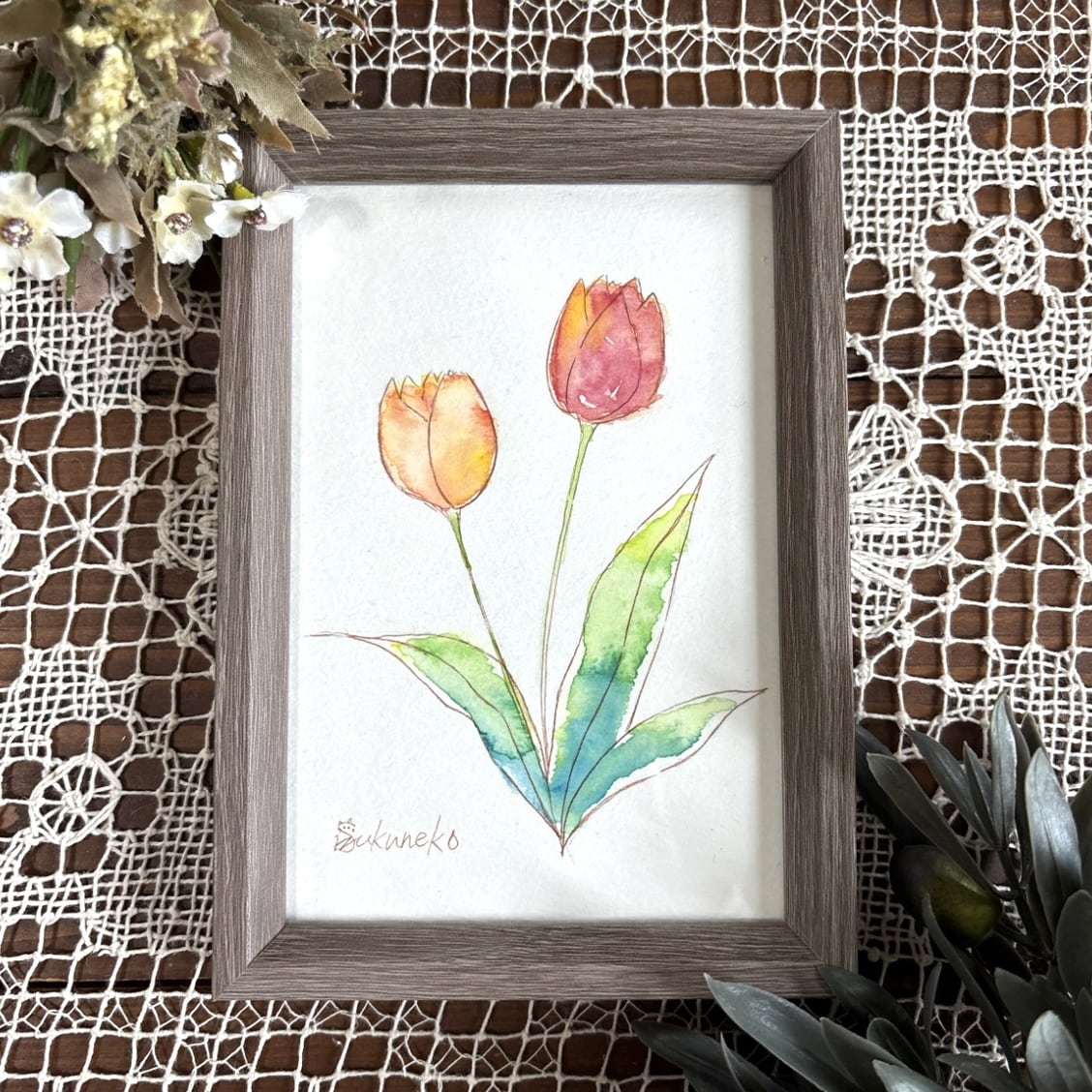 透明水彩で優しい花の絵を描きます 〜オーダーメイドの水彩画を、ご自宅やプレゼント用に〜 イメージ2