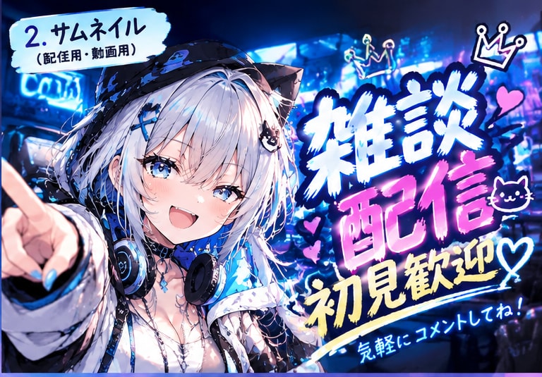 VTuber向けイラスト制作します あなたの「好き」を、世界にひとつだけのイラストに✨ イメージ5