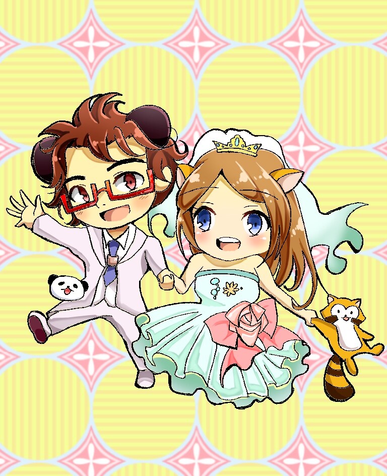 結婚式、行事に向いたミニキャラ描きます 特別な日にプレゼントしたい人にお勧めします イメージ1