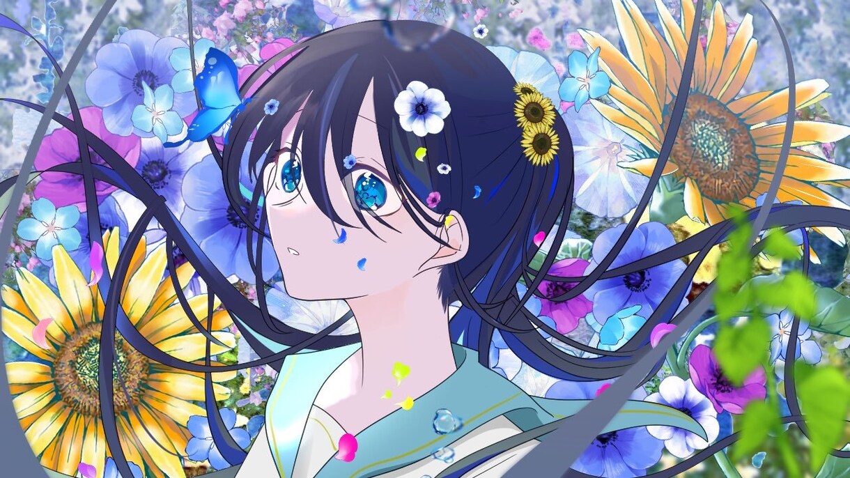 歌ってみたサムネイラスト描きます /キャラクターらしい表情で生き生きと描くのが得意です！ イメージ1