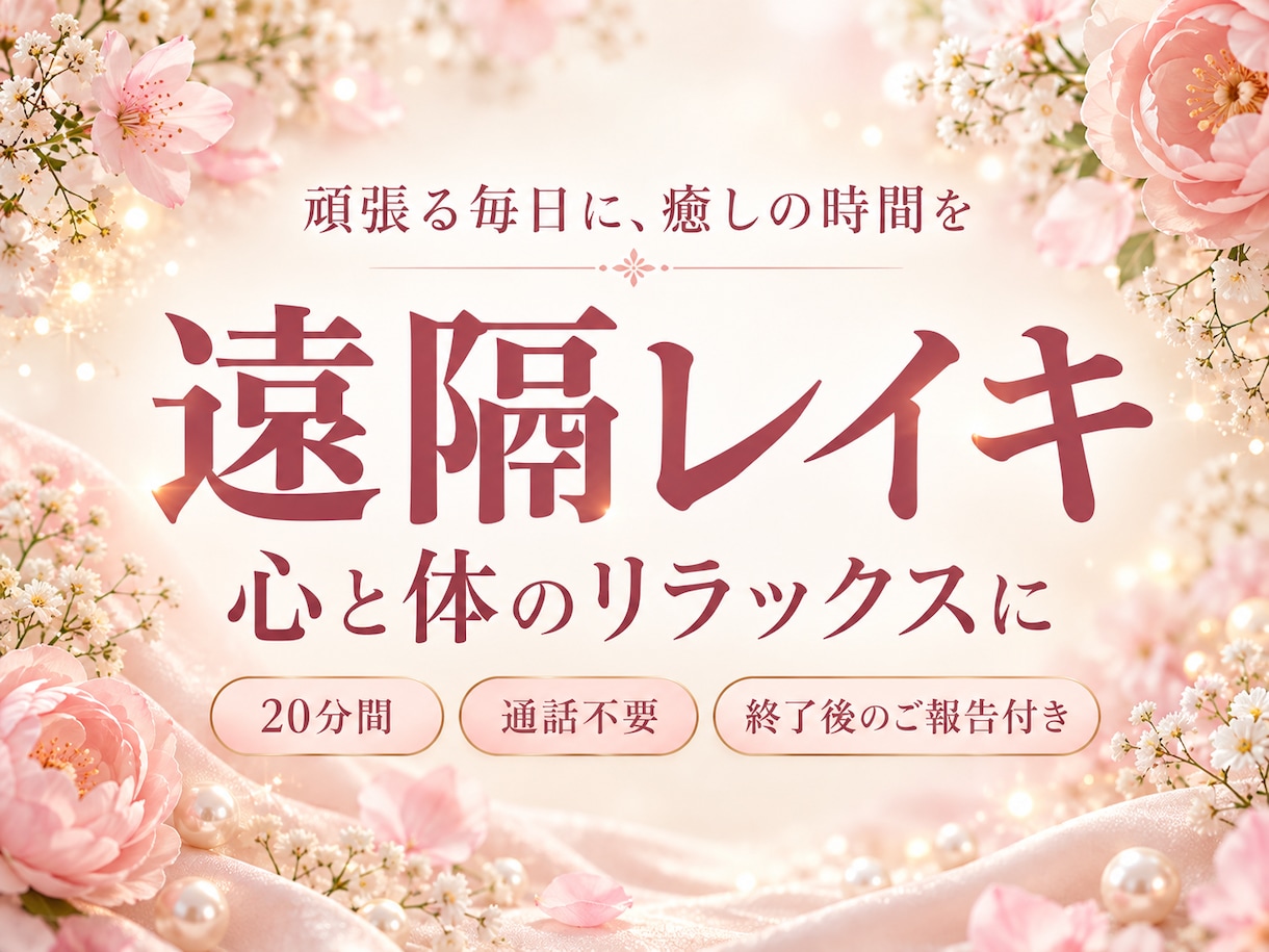 遠隔レイキで心と体のリラックスをサポートします 心身を休めたい方 遠隔レイキ20分・終了後のご報告付き イメージ1