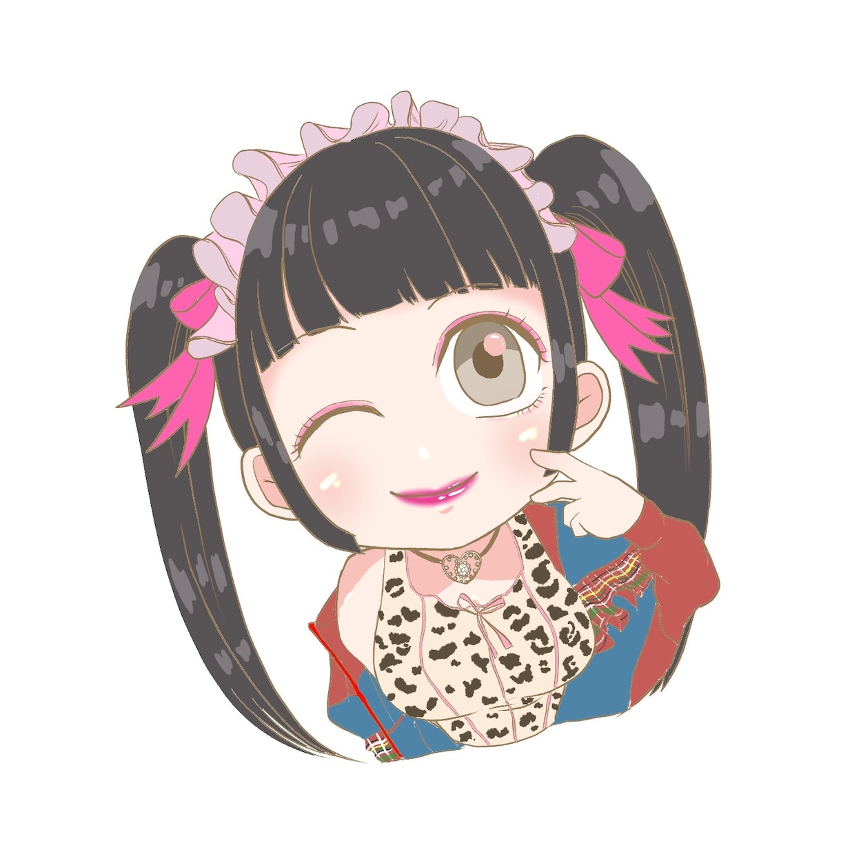 SNSや名刺に♪ミニキャラお描きします 少女漫画風♡キラキラかわいいミニキャラ描きます イメージ2