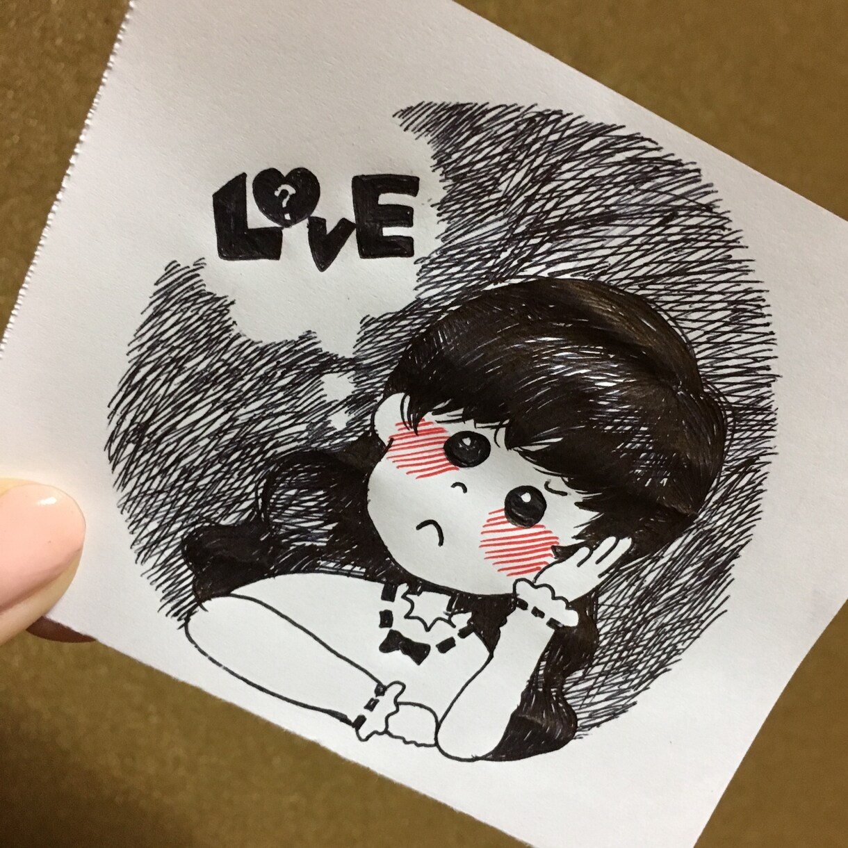 可愛いモノクロイラスト書きます 自己使用、贈り物にモノトーンイラストを！付箋対応可能 イメージ5