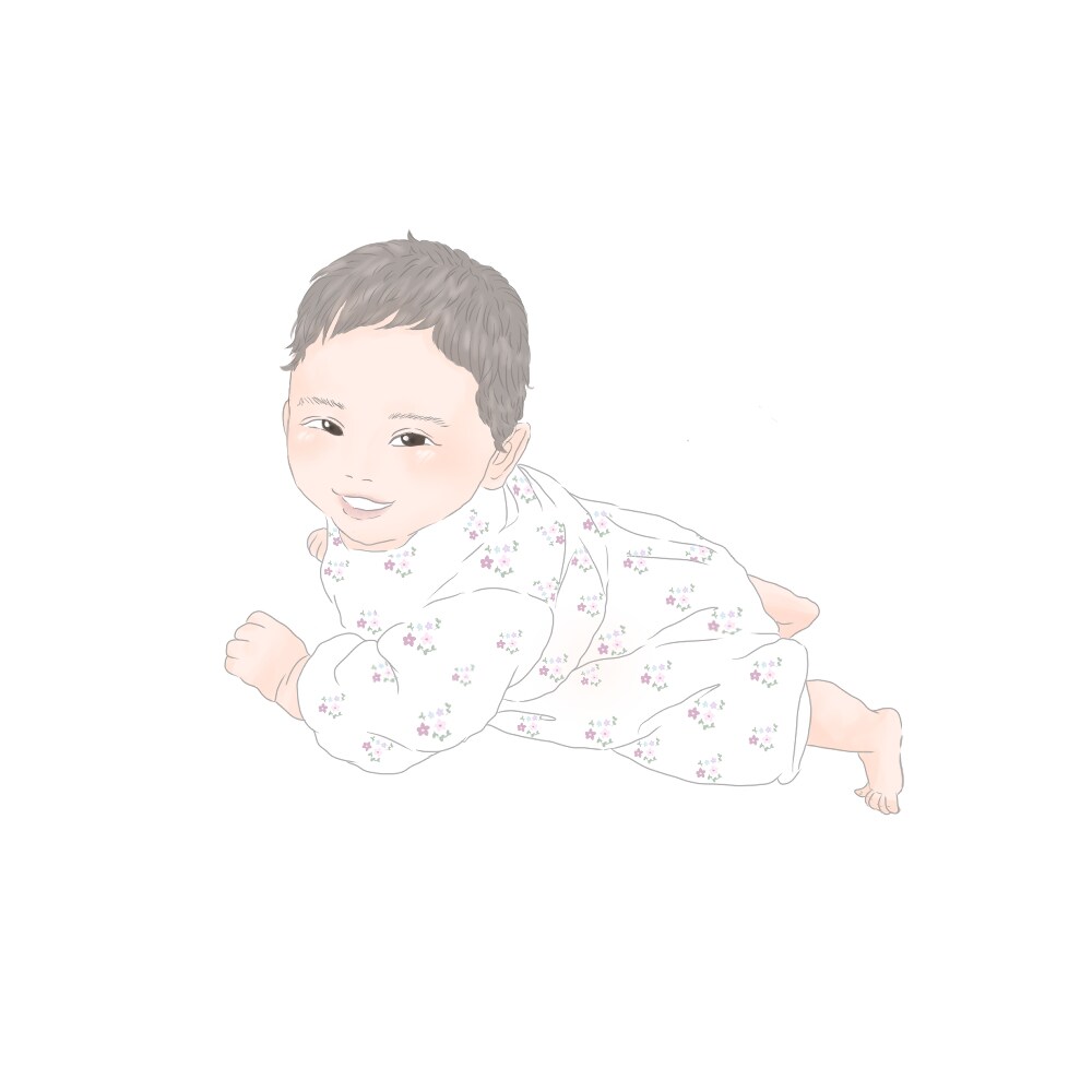 写真を元にお洒落なにっこり笑顔の似顔絵描きます 写真を元におしゃれにお描きします♡ イメージ3