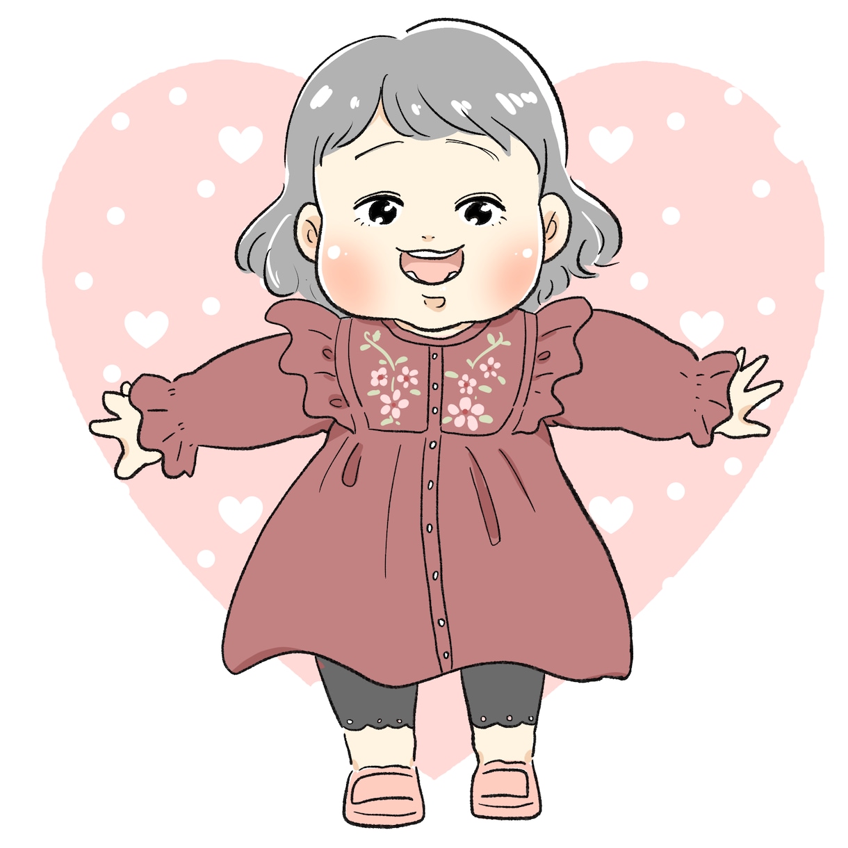お子様の似顔絵をゆるかわに描きます SNSアイコンやプレゼントにオススメ！ イメージ1