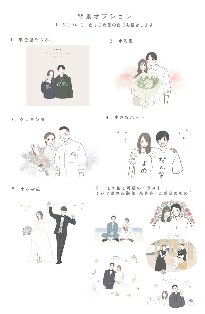 即対応 ◎ 大人可愛い似顔絵の婚姻届を描きます 思い出や好きなものを詰め込んだ、オリジナル婚姻届を描きます！ イメージ10