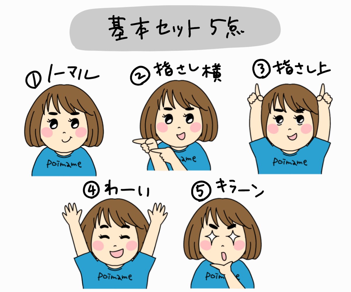 SNSで使いやすいイラストアイコンを描きます 自分だけのオリジナルキャラクターアイコンセット イメージ3