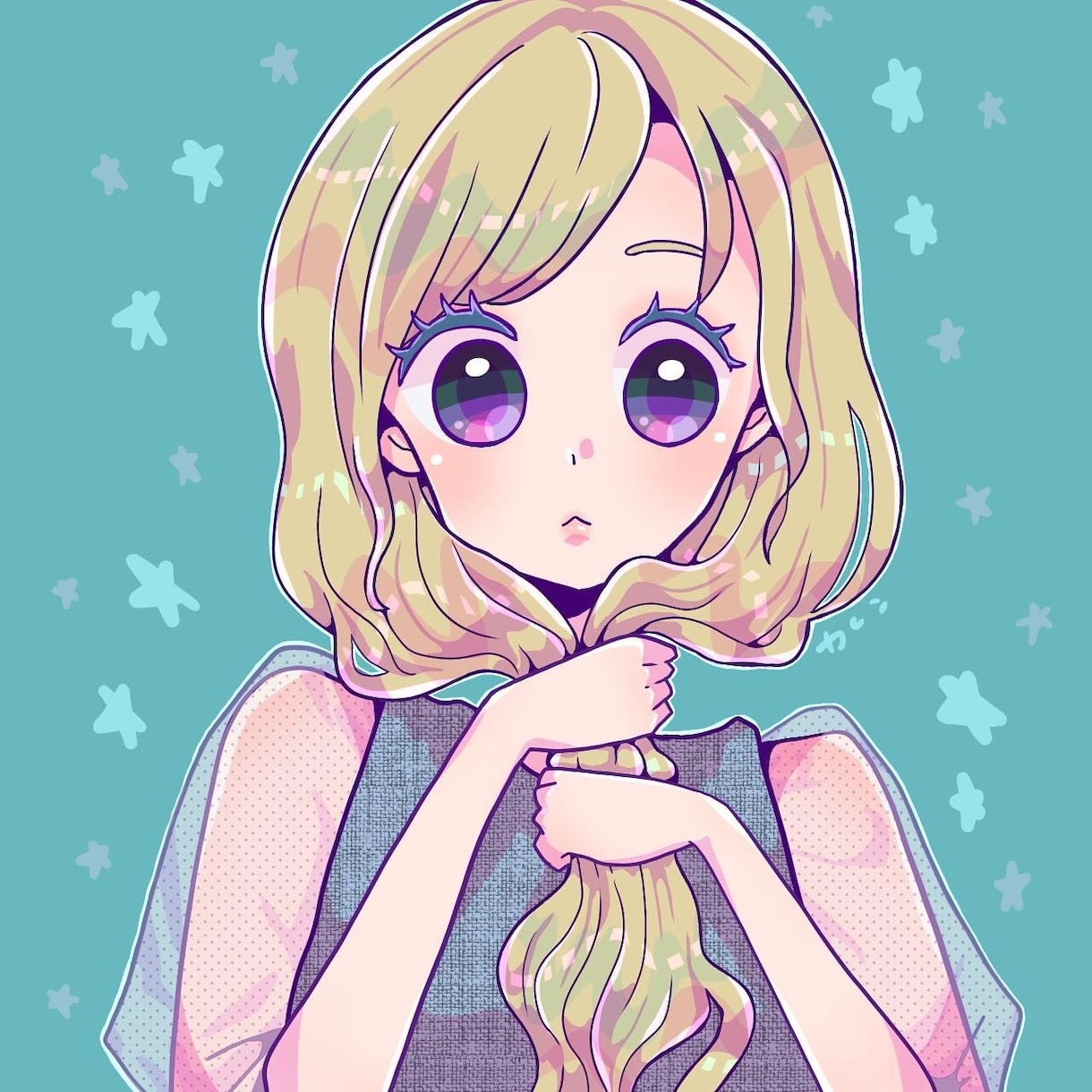 可愛い女の子イラスト作成します キラキラかわいい女の子が得意です！♡ イメージ9