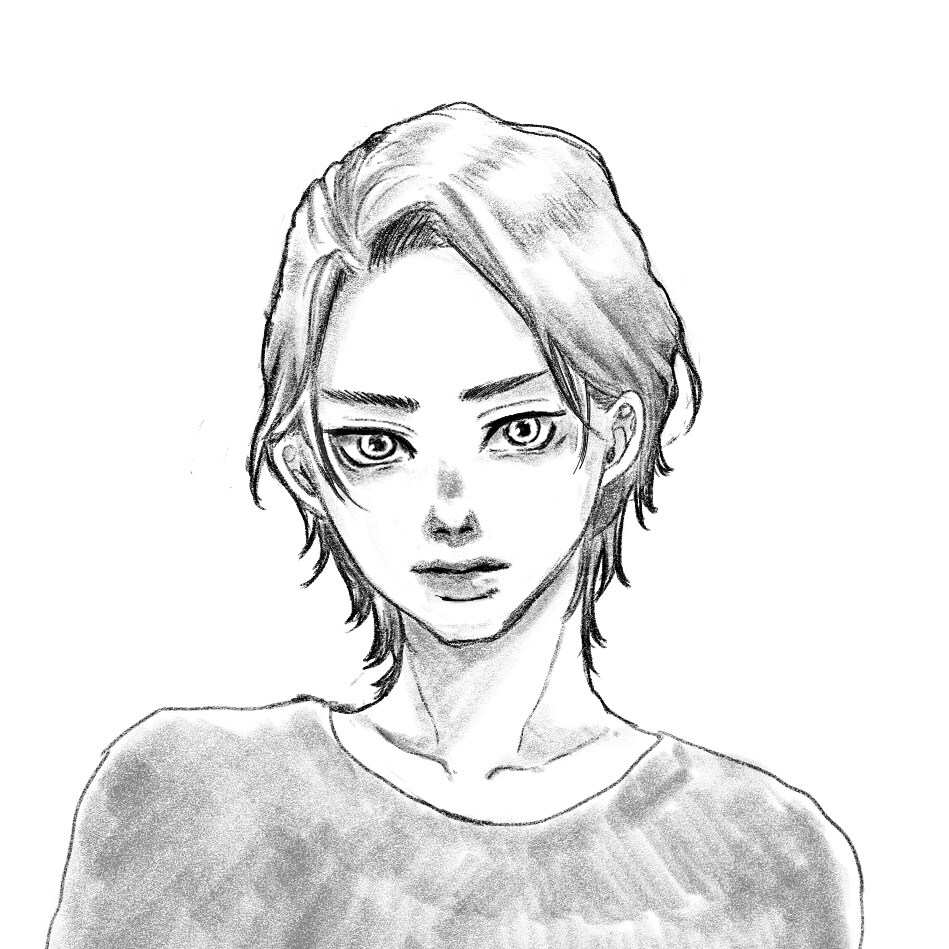 鉛筆画で雰囲気のあるモノクロイラスト描きます 挿絵/SNSアイコン/プレゼント/イメージボード イメージ8