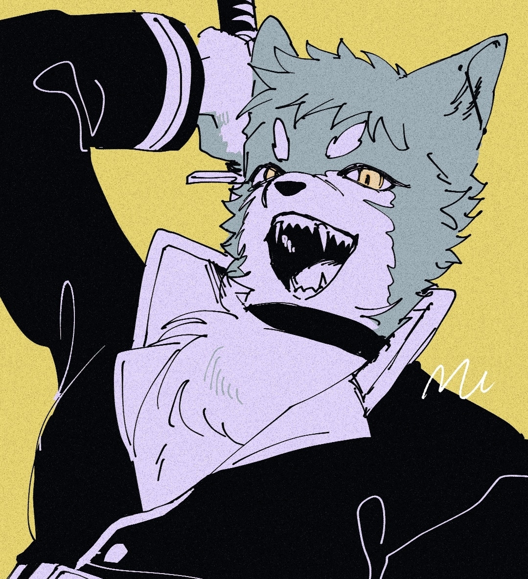 ケモさん限定！シンプルな一枚絵描きます ケモノ系活動者様やOC様のシンプルなイラストを描きます イメージ1