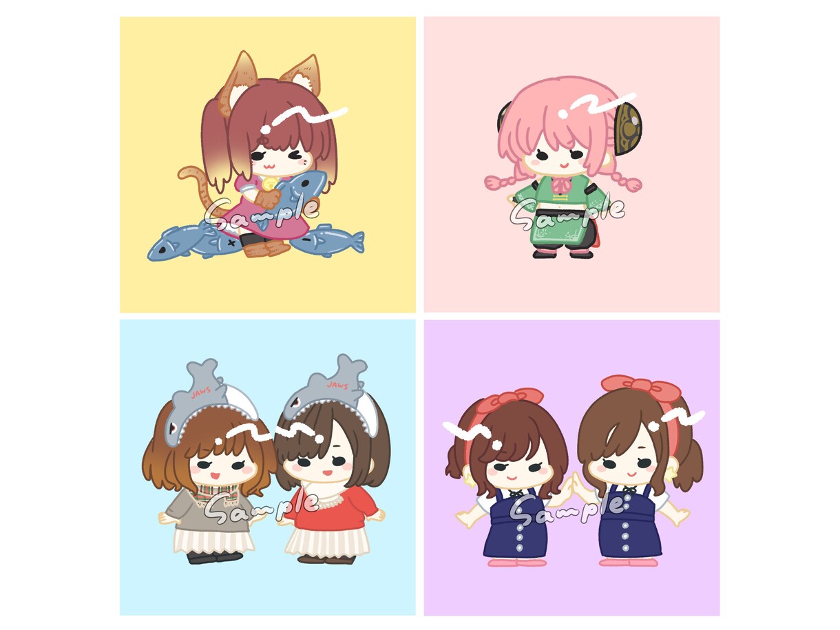 もちっとかわいいイラスト描きます 小さくてもちっとしたキャラをアイコンなどにしてみませんか？ イメージ4